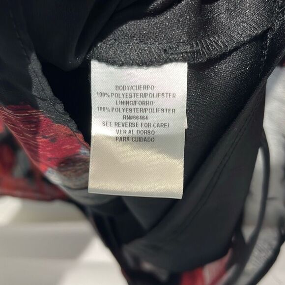 52seven Women's Multicolor Floral Tie Waist Long Sleeve Blouson Blouse Large NWT - Picture 9 of 10